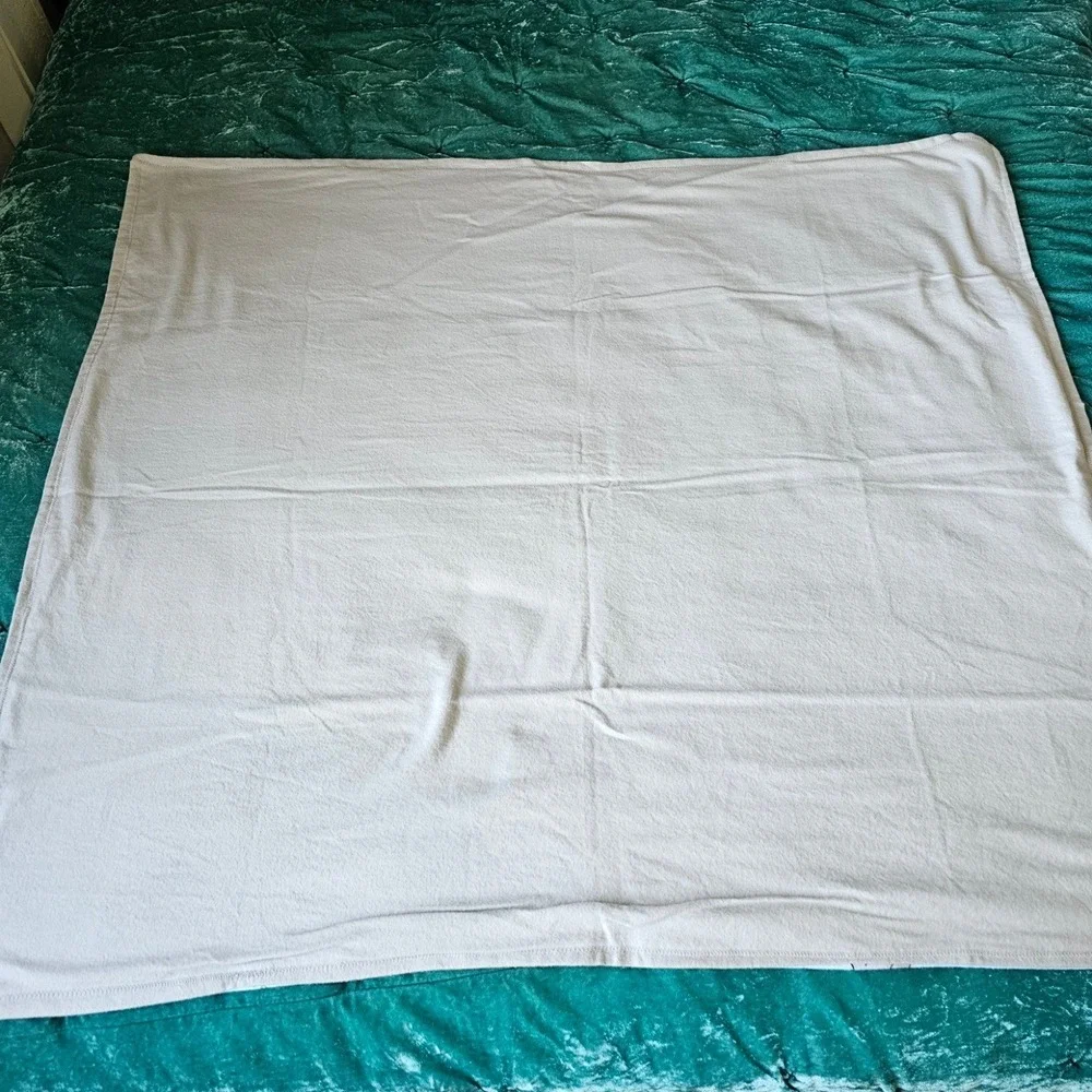 Elephant Botanical Print Knit Baby Swaddle Receiving Blanket 38x35 Crib Homemade